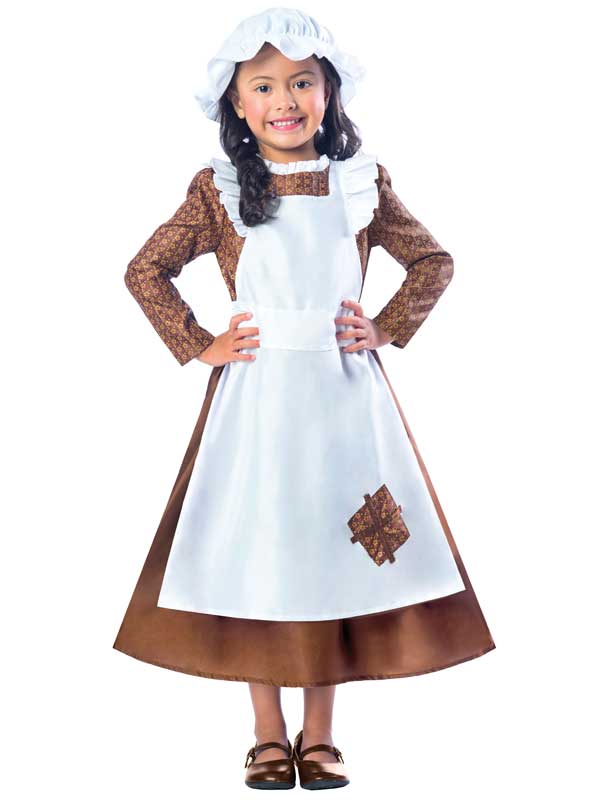 Child Victorian Maid Poor Girls Book Day Week New Fancy Dress Costume